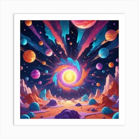 Space Background 1 Art Print