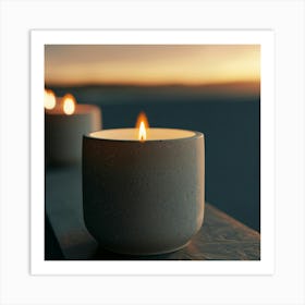 Candles On A Ledge Art Print