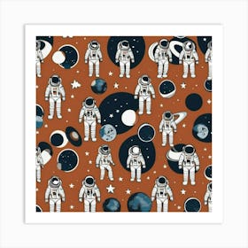 Astronauts In Space 2 Art Print