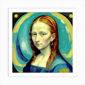 The Young Woman Behind the Smile Mona Lisa Revisited Art Print