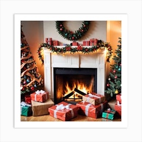 Christmas In The Living Room 12 Art Print