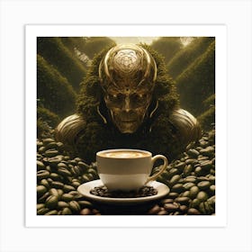 Coffee And Coffee Beans 2 Art Print