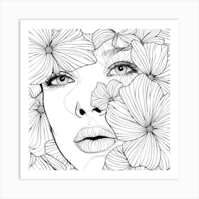 Flower Girl With Flowers Art Print