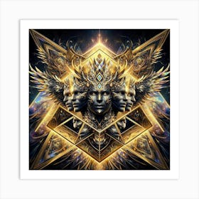 Golden Angels Art Print