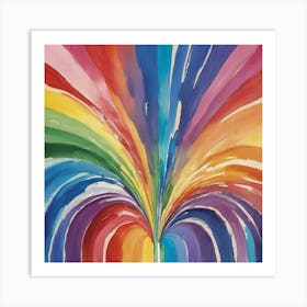 Rainbow Painting reimagined Art Print 1 Art Print