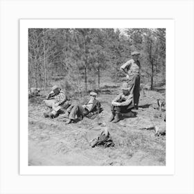 Lumberjacks Resting By Roadside Near Littlefork, Minnesota By Russell Lee Art Print