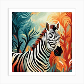 Zebra Painting Art Print