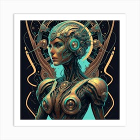 Futuristic Woman Art Print