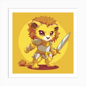 Knight Lion Art Print