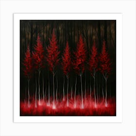 Red Forest 5 Art Print