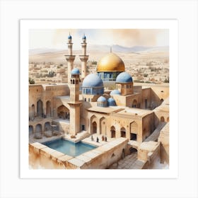 wow Quds Watercolor Art Print