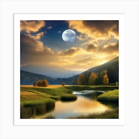 Full Moon In The Sky 6 Art Print