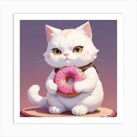 Donut Cat Art Print