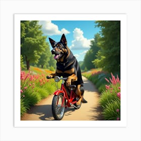 Flux Dev A Majestic German Shepherd With A Shiny Black Coat An 1 Art Print