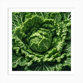 Close Up Of A Cabbage 5 Art Print