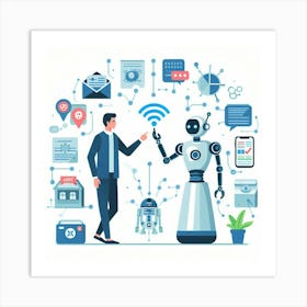 Robots And Artificial Intelligence Art Print