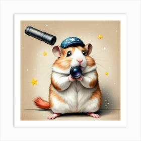 Hamster Photographer 6 Art Print