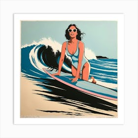 San Diego Surfer Art Print