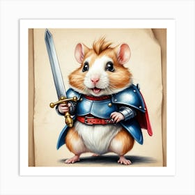 Knight Hamster 1 Art Print