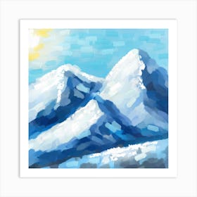 Mountain peaks Art Print