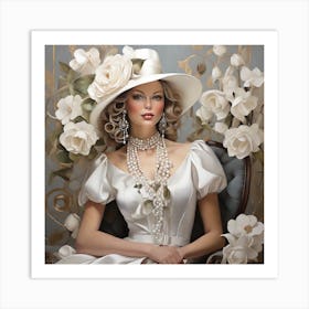 Leonardo Diffusion Xl Whimsical Elegance Features Beautiful Wh 0 Art Print