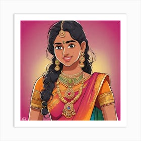Indian Girl Art Print