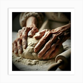 Grandmom's Hands Art Print