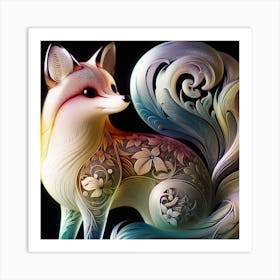 Glass Fox 4 Art Print