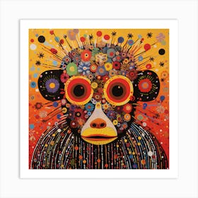 Monkey Head Art Print