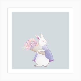 Purple Rabbit Art Print
