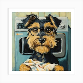 Laundry Airedale 17 Art Print