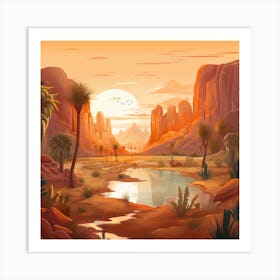 Desert Landscape 2 Art Print