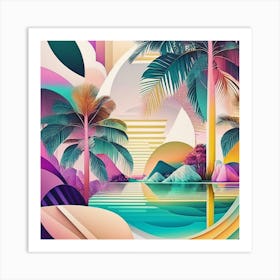 Tropical Landscape Art Print