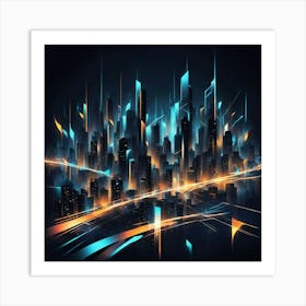 Futuristic Cityscape 96 Art Print