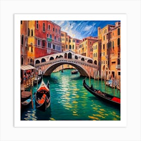 Venice Bridge Art Print