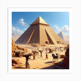 Pyramids Of Giza 4 Art Print