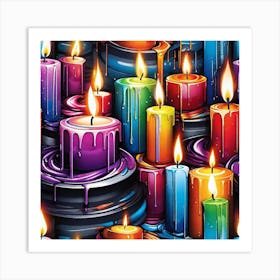 Colorful Candles 1 Art Print