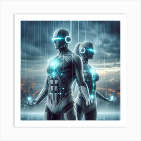 Futuristic Couple 81 Art Print