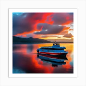 Sunset On The Water 1 Art Print