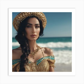 Egyptian Woman On The Beach Art Print