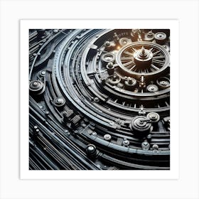 Mechanical Gears And Gears Art Print