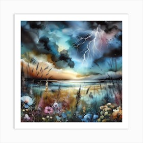 Lightning Storm Art Print