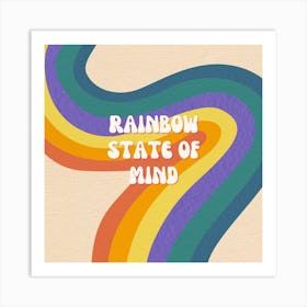 Retro Rainbow State Of Mind Art Print Art Print