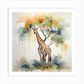 Giraffe Painting Art Print