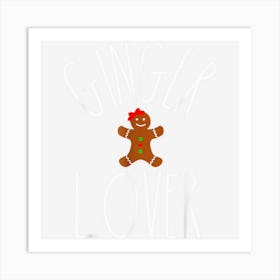 Gingerbread Man Christmas I Love My Ginger Funny Redhead Art Print