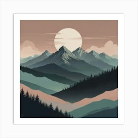 Landscape Painting 3 Art Print