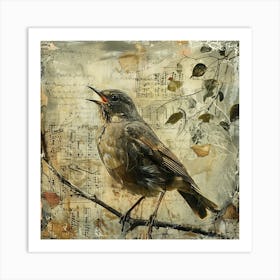 Bird On A Branch 2 Art Print