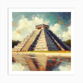 Chichen Itza in Chile - Painting Art Print