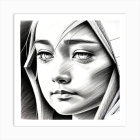 Portrait Of A Girl 1 Art Print