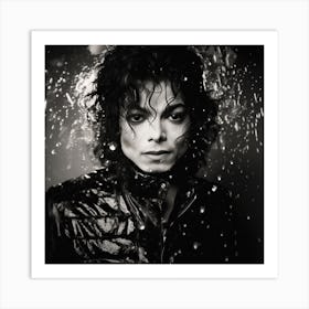 Black And White Photograph Of Michael Jackson  Art Print